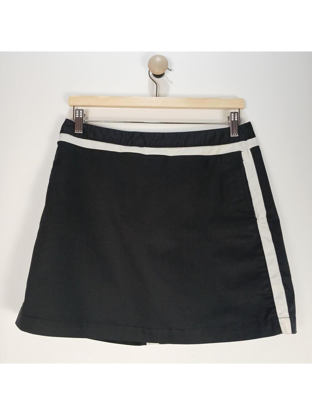 Adidas Womens Black White Stretch Skort Size 6 Golf Tennis Athletic